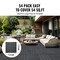 Interlocking Outdoor Tiles 54 Sq Ft Wood-Like Waterproof Slip Resistant Dark Gray